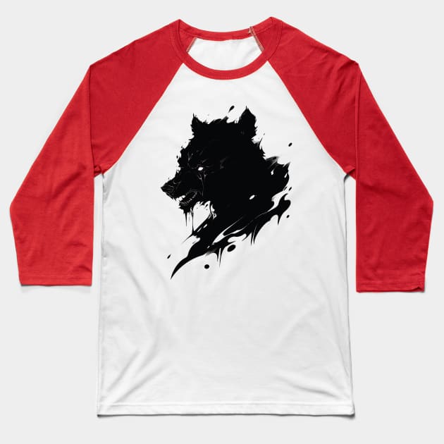 black bear Baseball T-Shirt by piratesnow